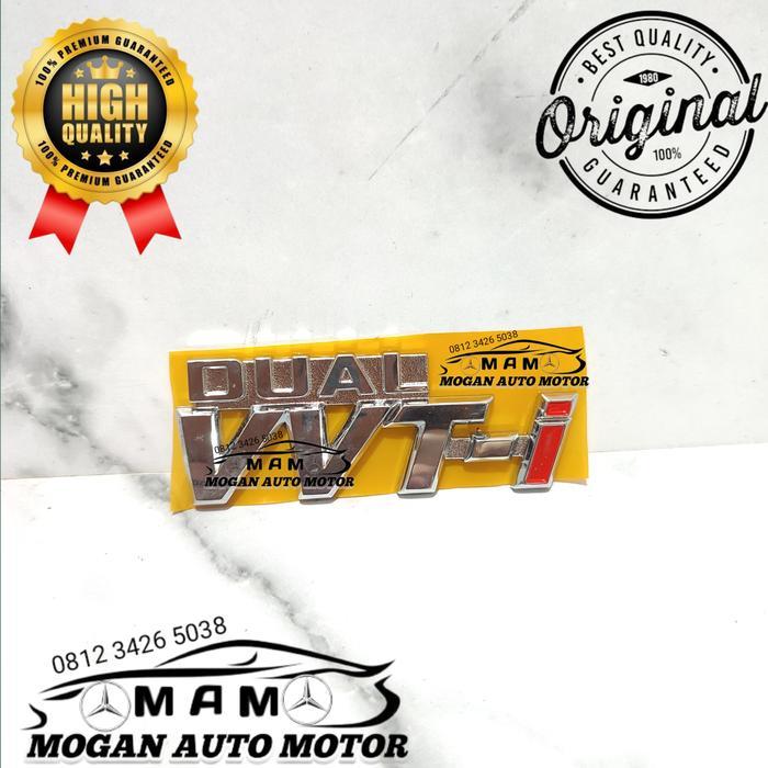 Logo Emblem DUAL VVTi - DUAL VVTi Logo Cap Mesin Kecil Avanza Xenia