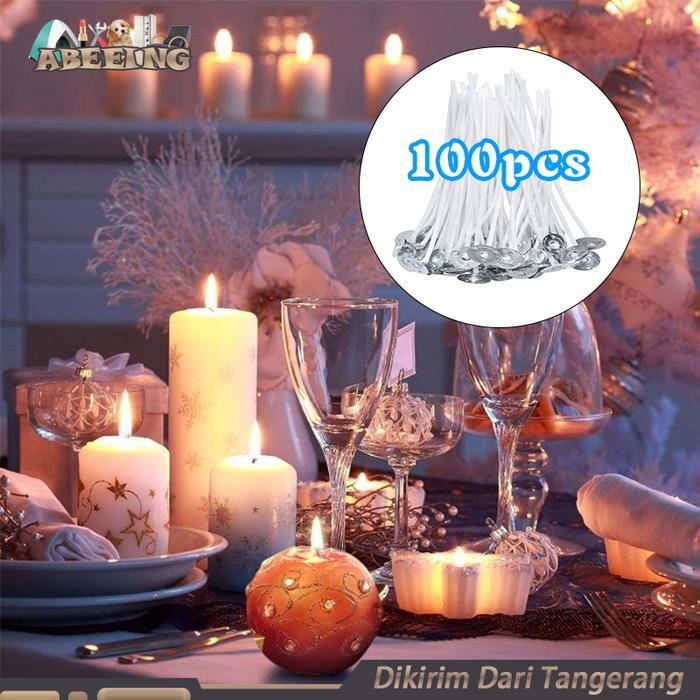 100pcs Cotton Wicks Candle 10/15cm Sumbu Lilin Aromaterapi Diy Sumbu Lilin Gulungan