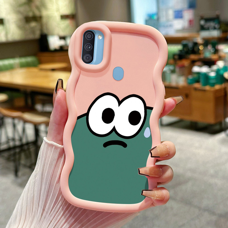 Casing HP Untuk Samsung A11 M11 Case Lucu Unik Wajah Kaget Kasing  silikon Cesing gelombang Softcase