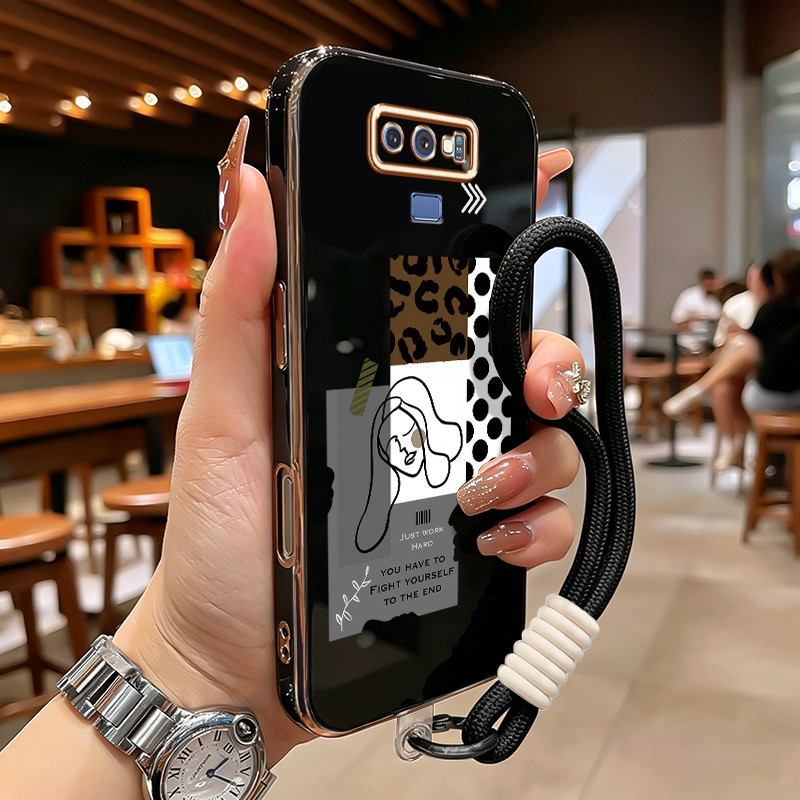 Casing Untuk Samsung Galaxy Note 9 Note 8 Case Casing HP Softcase ponsel silikon anti jatuh dengan t