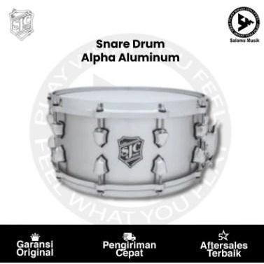 Promo Snare Drum Sjc Alpha Aluminium14X65 Chrome Hw Original