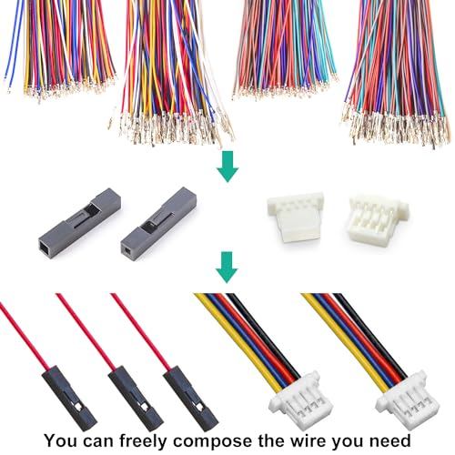 SH1.0 to Dupont2.54 JST Connector Dupont Connector Kit JST-SH 1.0mm & Dupont 2.54mm Cable