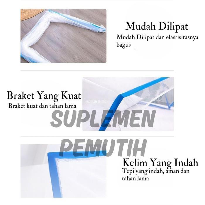 Kelambu Tidur/Kelambu Tenda Lipat/Anti Nyamuk Kelambu Lipat Tidur Portable Kelambu Kotak