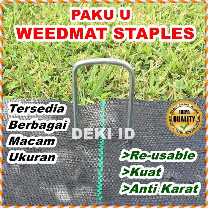 Weedmat Staples Paku U Galvanis Terpal Green House