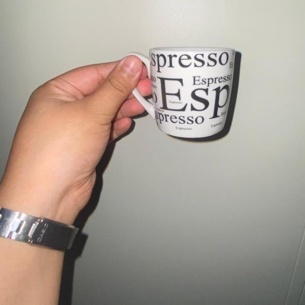 Cangkir espresso/Cangkir Kopi/Cangkir kecil Espresso Grafis" 60ml-90ml 1 SET (6 Cangkir + 6 Tatak)
