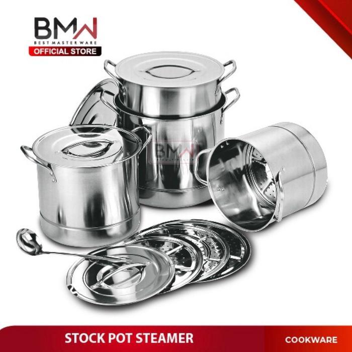 1 Set 4 pcs Stock Pot Steamer Panci Kukus Dandang Stainless Steel STH 03 Kitchenware