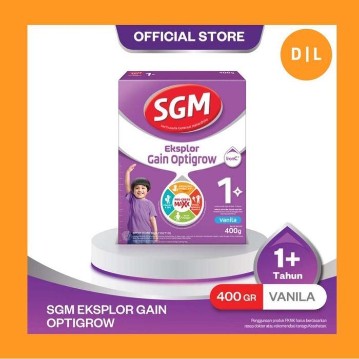 SGM EKSPLOR GAIN OPTIGROW 1+ 400gr / SUSU PERTUMBUHAN SGM UNGU 400 gr