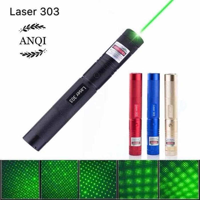 Premium Laser Pointer Hijau / 303 Green Laser Pointer / Rechargeable Hitam 303 Original