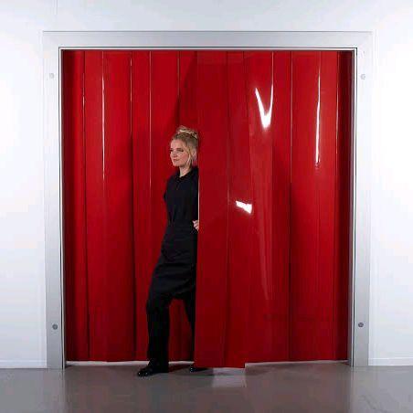 Tirai PVC Curtain / Plastik Pvc Merah Meteran