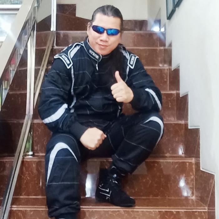 Wearpack Baju Balap Drag Katun Ukuran XL Hitam