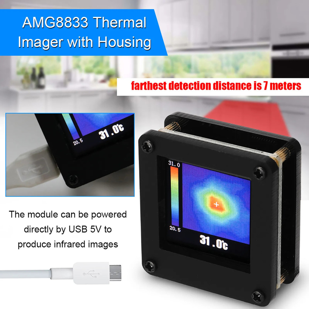 8x8 Infrared Thermal Camera with Housing Portable Infrared Thermal Sensor High Accuracy Temperature