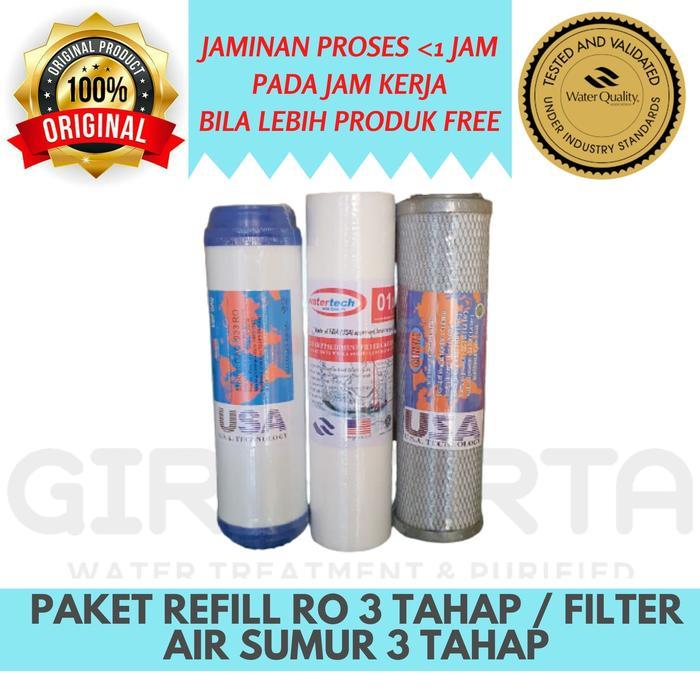 NEW Paket Refill Filter RO 3 Tahap - Refill Paket filter Air Sumur