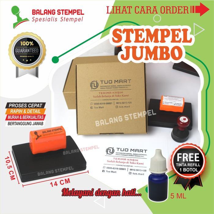 Stempel Flash Custom Jumbo Stampel Besar Kardus Cap Branding Packing Terlaris