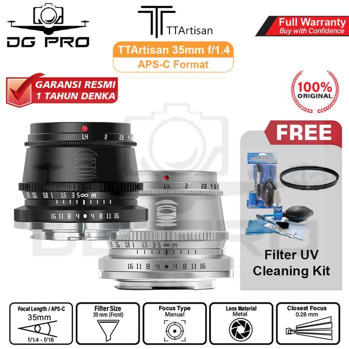 Arrahman - Ttartisan Lens 35Mm F1.4 Lensa Compatible For Canon M / Nikon Z / Fujifilm X / Leica L /