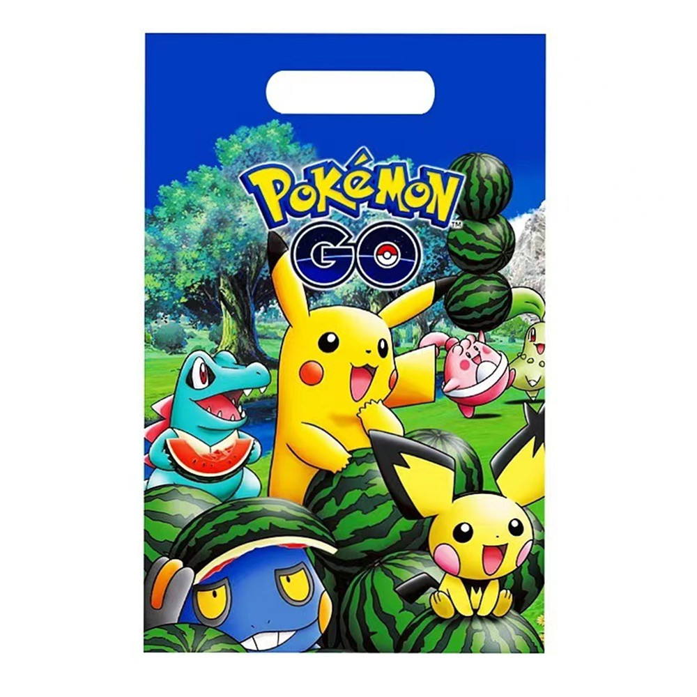 New 10/20/30/50pcs Pokemon Party Pikachu Gift Bags Kids Candy Goodie Bag Party Essentials Goodie