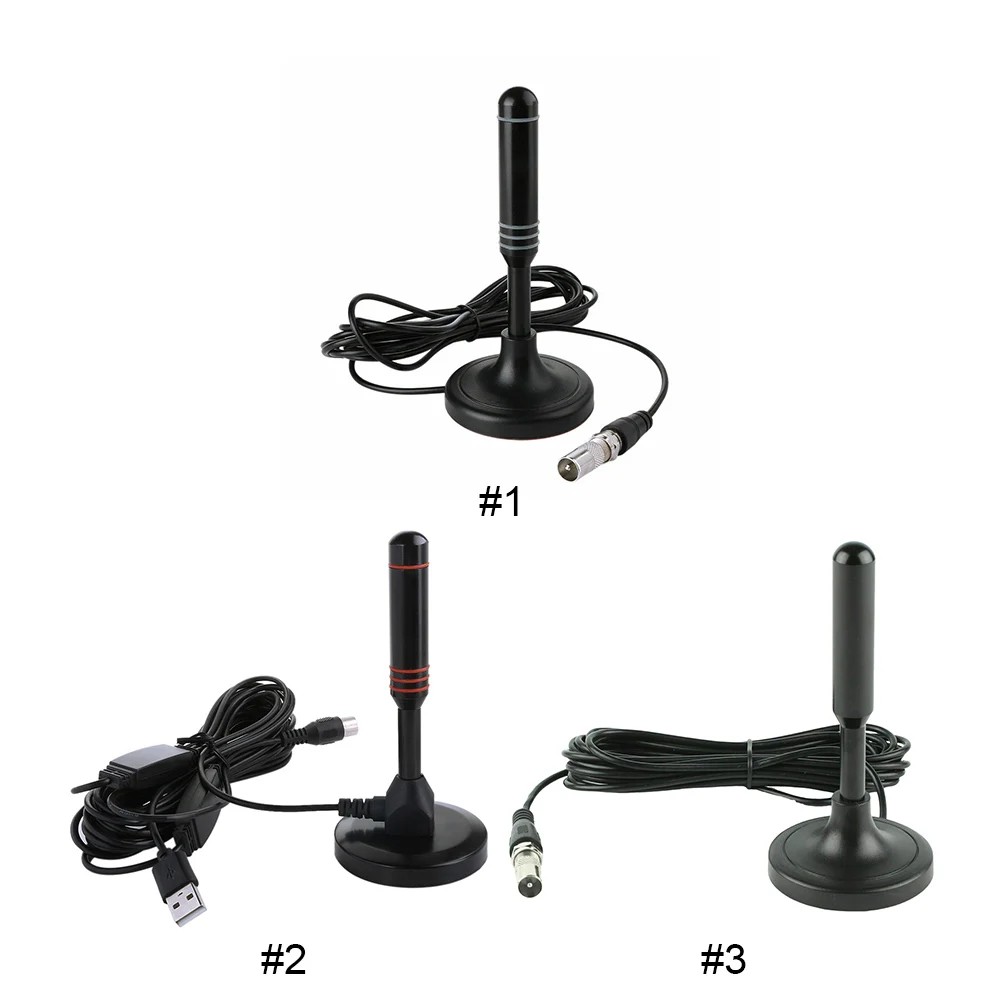 Portable TV Antenna 300cm Coax Cable Digital TV Antenna DVB-T DVB-T2 DAB Digital Receiving Antenna