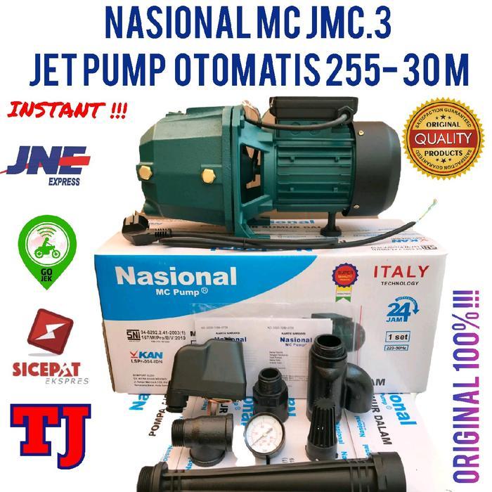Mesin Pompa Air Jetpump Otomatis Nasional National Sumur Dalam 1 Set Tipe 255-30 Meter