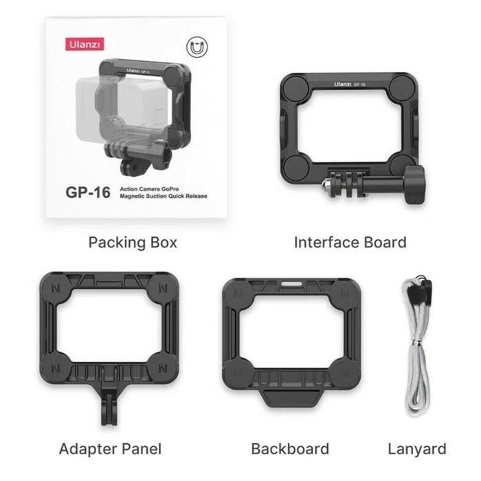 ULANZI GP-16 3 IN 1 MAGNETIC QUICK RELEASE BRACKET FOR ACTION CAMERA