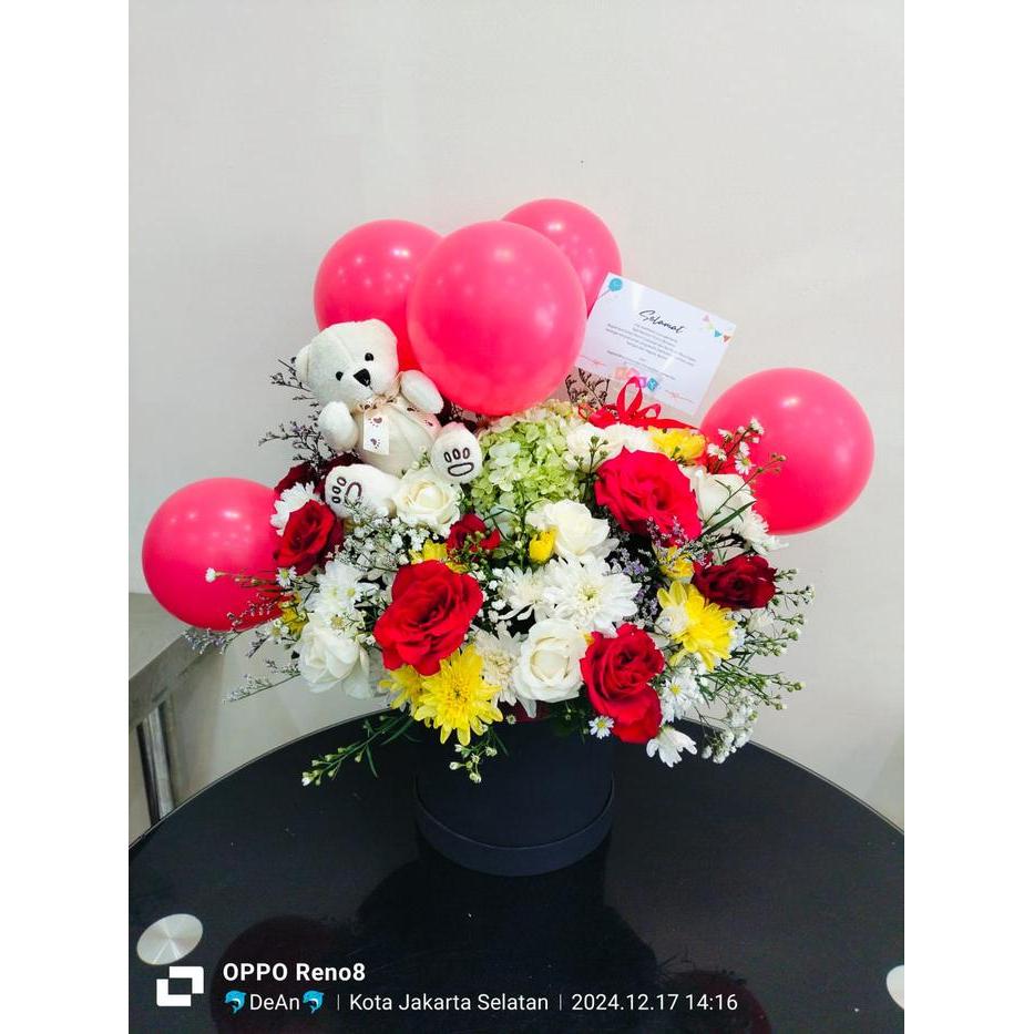 Rangkaian Newborn Rangkaian Bunga Balon Bunga Newborn Bunga Balon Bunga Boneka Rangkaian Bunga Meja