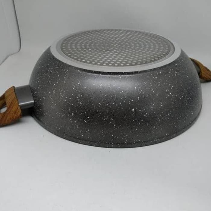 Cypruz Wajan Penggorengan Induksi 30 Cm Marble Wok Fry Pan