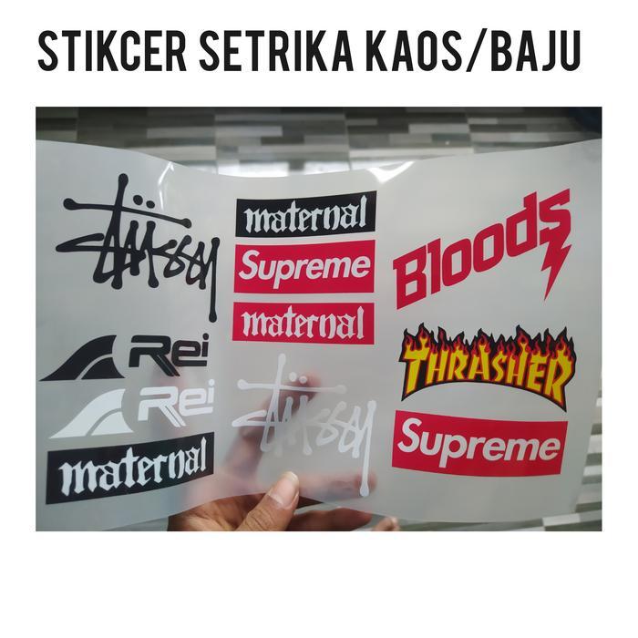 Stiker/Sticker Setrika Kaos/Baju/Tas/Topi/Hoodie Brand Distro