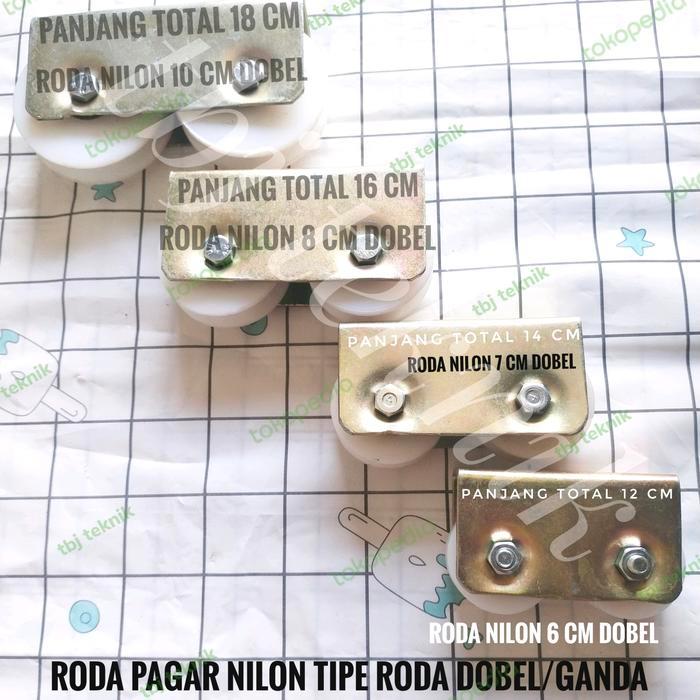 roda pagar nilon 6 cm dobel/ganda