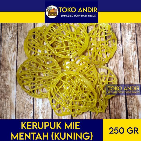 "New" Kerupuk Mie Kualitas Super (Kuning) 250gr - Besar, Asli Buatan Bandung, Diameter 10-11cm,