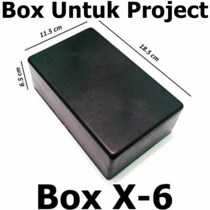 Box Hitam kotak panel x6 x 6Mikrotik plastik project elextronic box x6 Terbaru