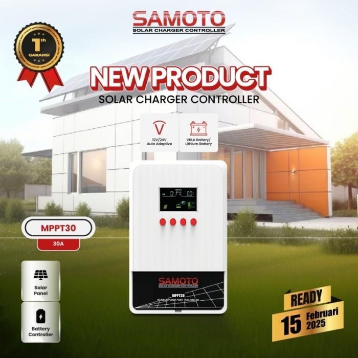 Samoto Mppt30 Solar Charge Controller 30A Scc Pv Solar Panel Tenaga Surya Plts Lcd Display Mppt30A
