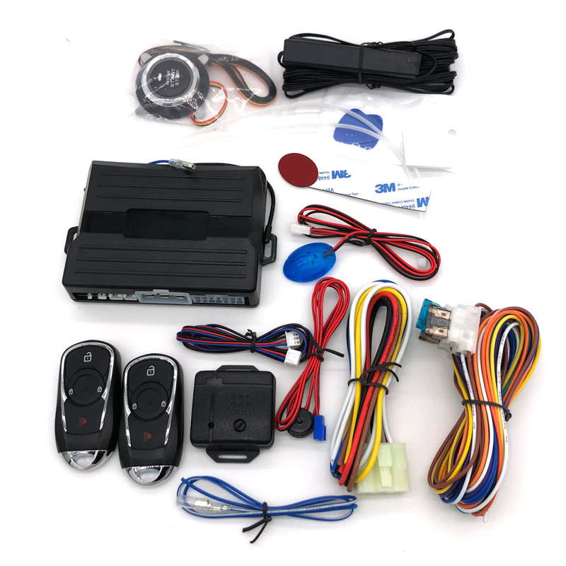 PKE Keyless Entry car alarm system PKE Push Button Engine Start Stop System can with bypass remote