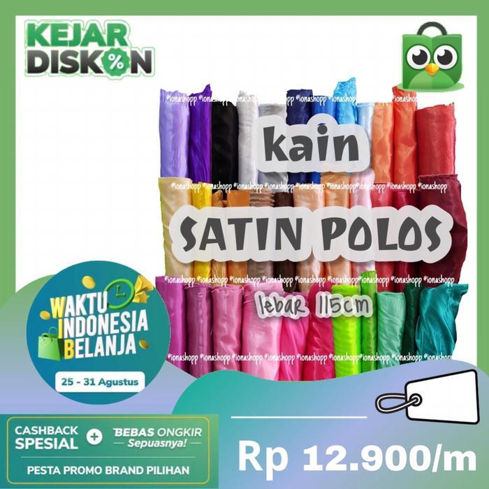 Satin Polos Clarissa / Kain Satin Meteran / Furing Kebaya
