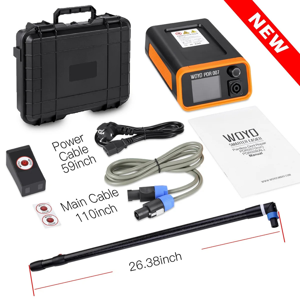 WOYO PDR007 Auto Body Repair PDR Tools with Extension Rod Magnetic Induction Heater Paintless Dent