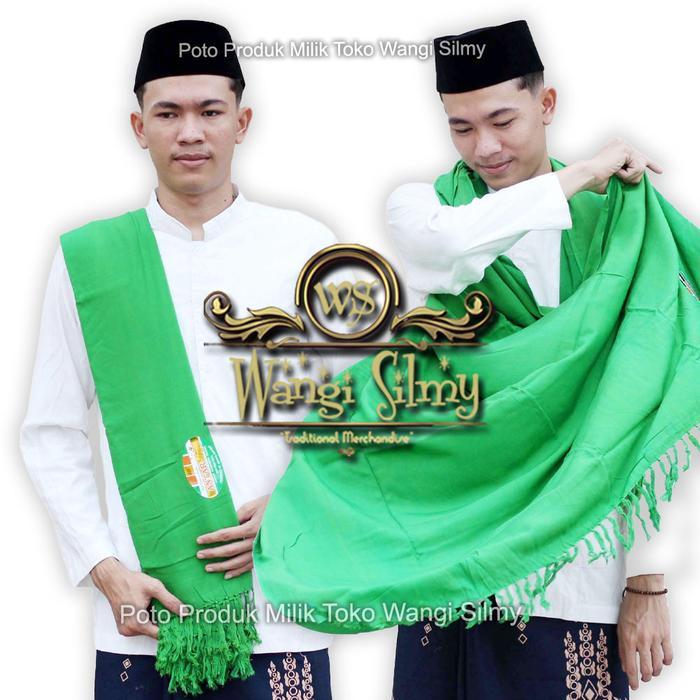 BISA COD Sorban Rida Hijau Polos Panjang Rayon Surban Habib Kashmiri