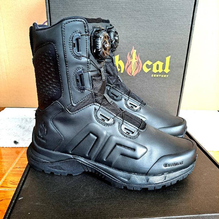Sepatu PDL Boa Tali Putar Tactical Century Centurion Original Kulit Sapi Asli