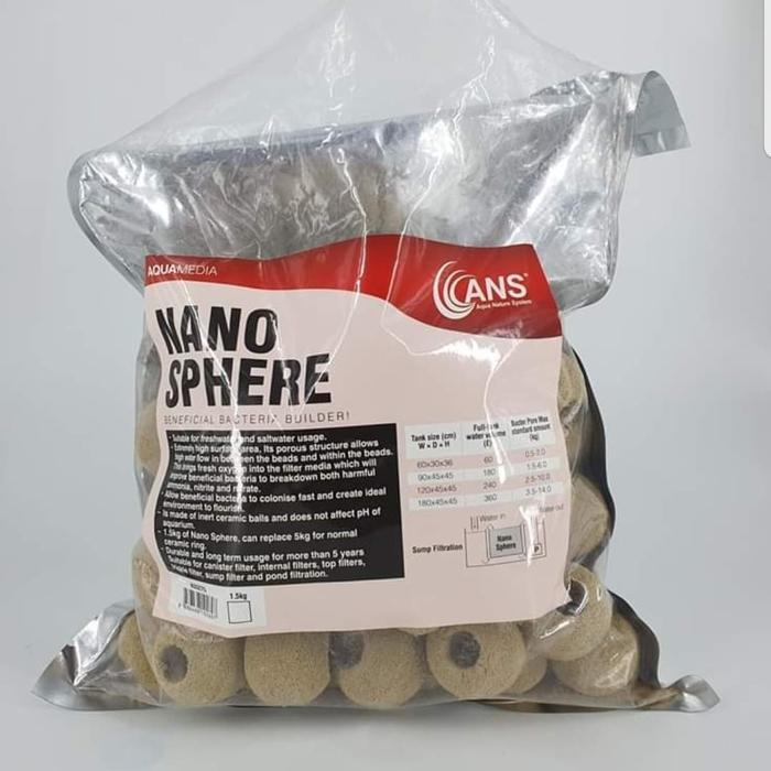 Media Filter Aquarium Nano Sphere Rumah Bakteri 1.5 Kg untuk Air Tawar dan Air Laut