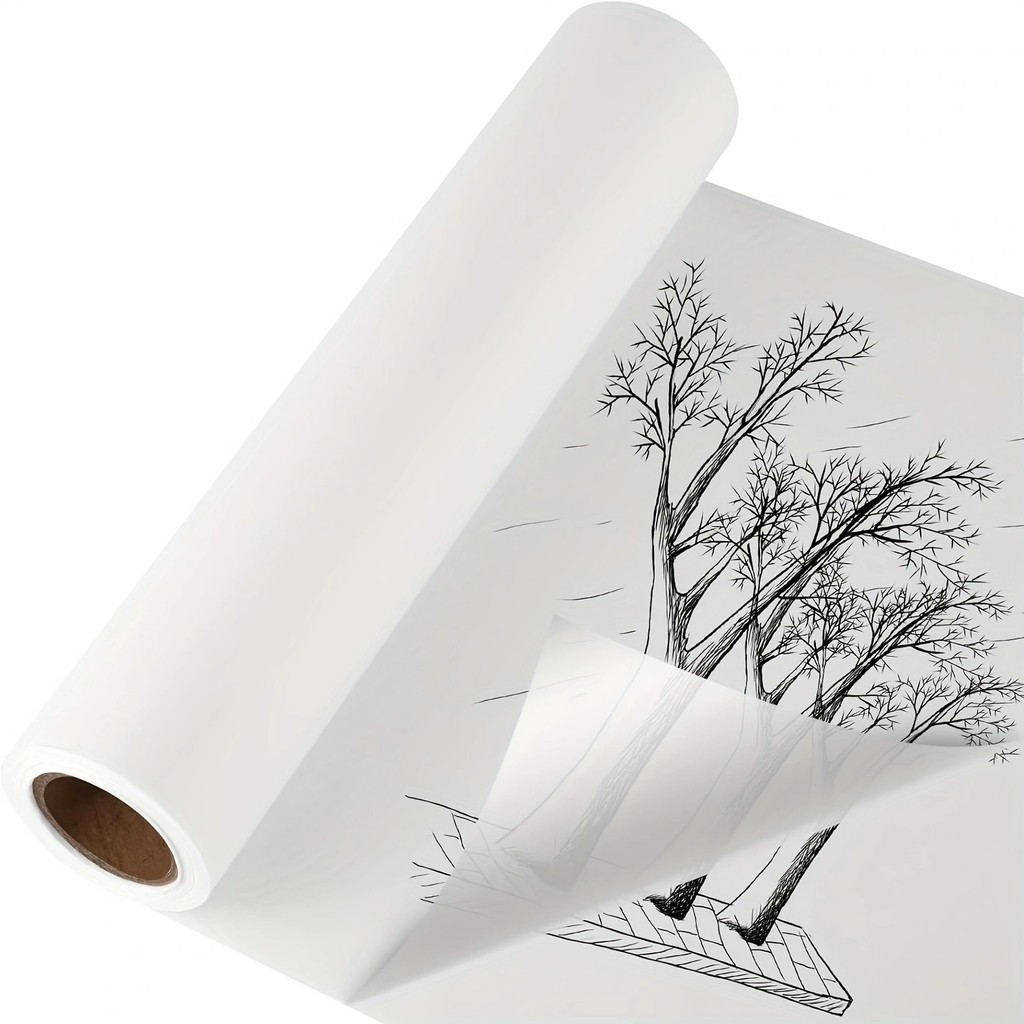 Tracing Paper Roll 12 in X 50 Yards White Trace Paper Translucent Clear Tracing Paper Drawing
