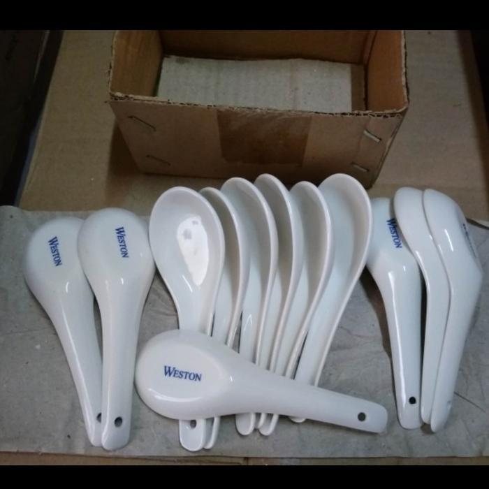 Jual 1 Lusin ( 12Pcs ) Sendok Bebek Keramik Weston/Sendok Bebek Kerami