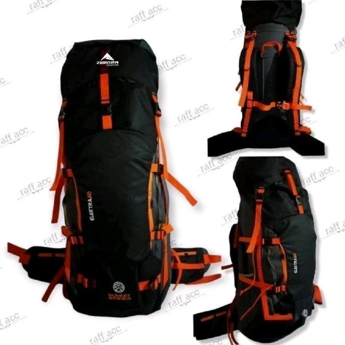 Tas Carrier 60 Liter Tas Hiking Tas Camping Dilengkapi Frame Busa Tebal Jahitan Bartek Summit Series