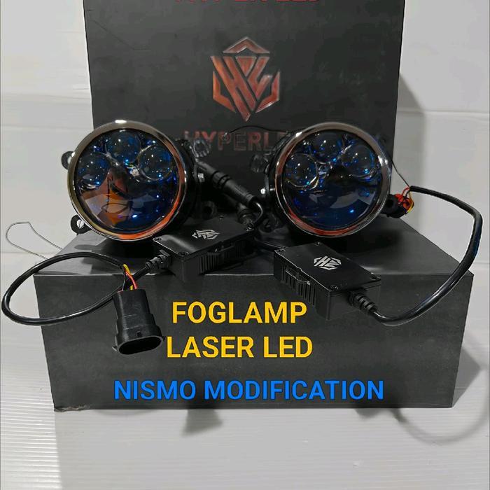 Foglamp Projector Biled Laser Honda Jazz Gk5 +Laser Tembak Bisa High Beam Merk Hyper Led