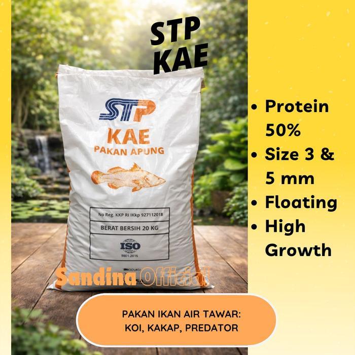TERLARIS STP KAE 20 KG PAKAN PELET IKAN KOI KAKAP AIR TAWAR HIAS KARI HAKU READY