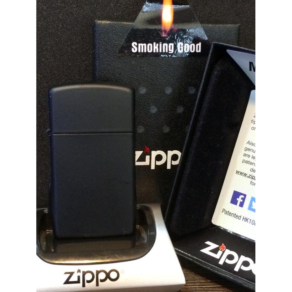 Zippo slim black mate 1618