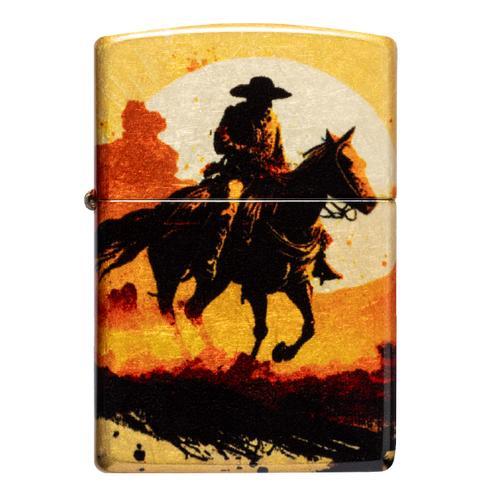 Zippo Cowboy On Horse Racing Wrangler Design 47143