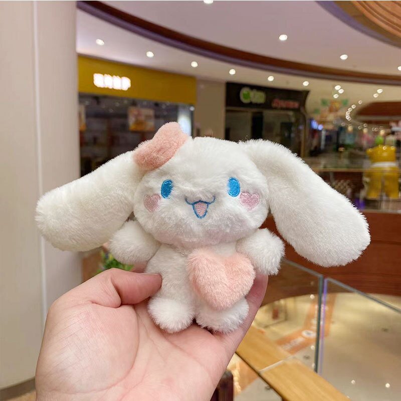 12cm Cute Kuromi Yugui Dog Plush Doll Keychain Bag Pendant Doll Machine Plush Toy Gift