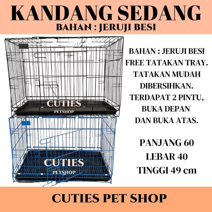 TERLARIS KANDANG JERUJI MEDIUM SEDANG & KECIL HITAM / KANDANG ANJING / KANDANG KUCING / KANDANG