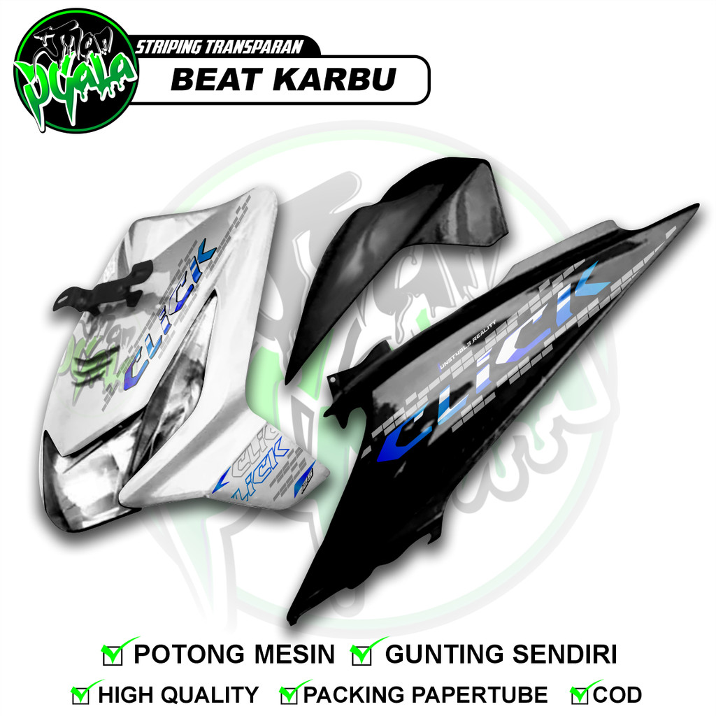 STRIPING TRANSPARAN HONDA BEAT KARBU NVX