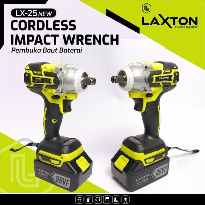 Laxton LX25 mesin pembuka baut ban impact wrench cordless baterai heavy duty mesin bor