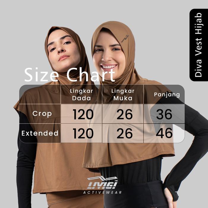 Livigi - DIva Vest Hijab Sport - Extended, Grey