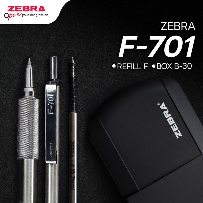 Ballpoint Zebra F-701, Paket Ballpoint F-701 dan Refill Hitam Bisa Grafir Nama F-701, Refill f-701 H