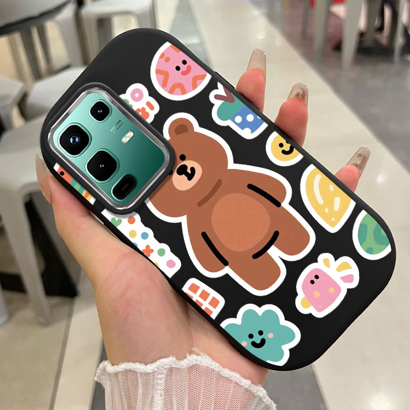 Casing Hp Untuk Infinix Note 50 4G Note 50 Pro 4G Note 50S 5G Note 50X 5G Case Brown bear Stiker Kas