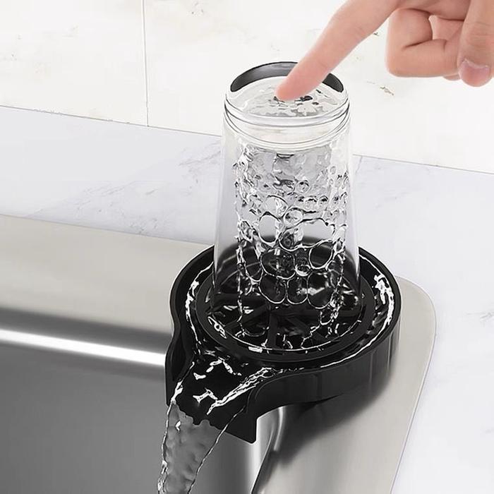 Automatic Cup Washer Alat Pembersih Gelas Otomatis dengan Selang Stainless Steel XBQ-214 - Hitam Ala